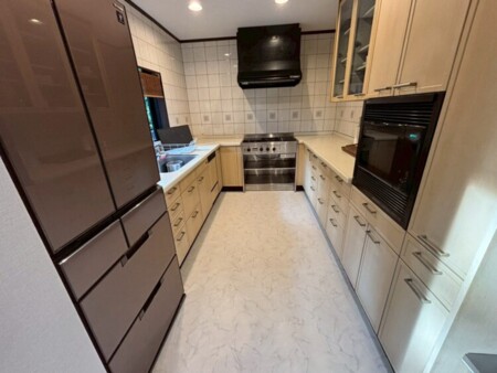 ゆとりあるキッチン！みんなで料理！